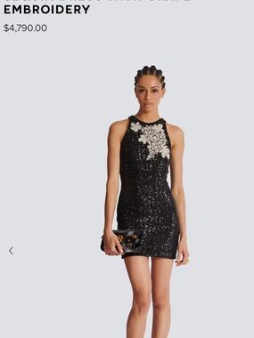 balmain sequin dress Balmain Sequin-embellished V-neck Mini Dress
